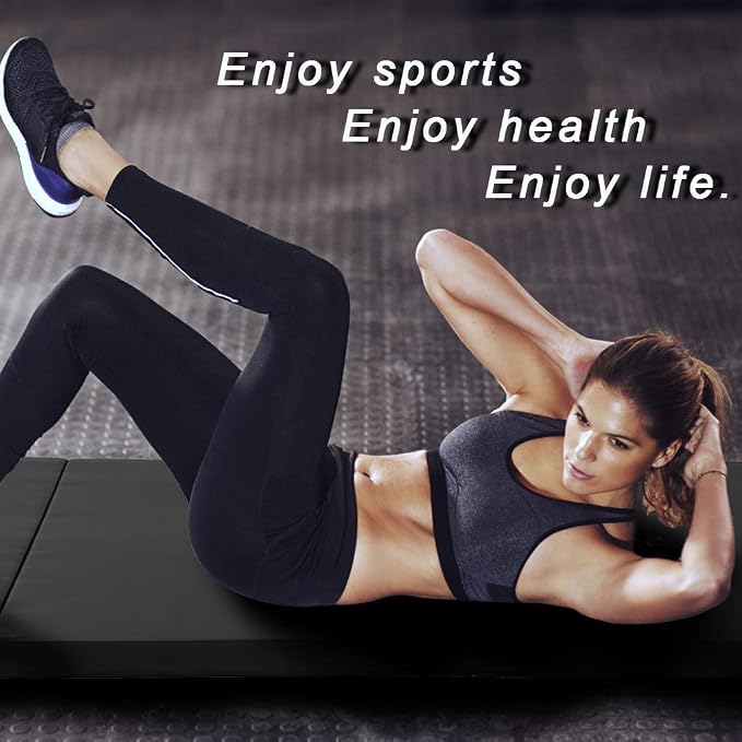 Gymnastics Tumbling Mats Portable Gymnastics Mat Folding Tumbling Mat Thick Yoga Mat Exercise Mat with Carrying Handles for home Workout outdoor Yoga Gymnastic