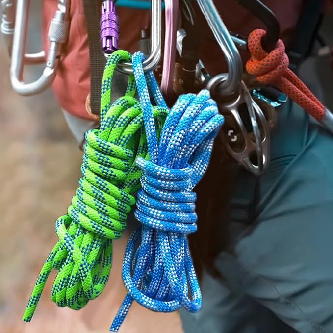 SEAMUS 8mm Prusik Accessory Cord 30M (100ft) UIAA Rock Climbing Rope 14Kn High Tensile Strength Rock Climbing Accessories Cord Double Braid Nylon Cord for Mountain Tree Climbing,Fire Rescue