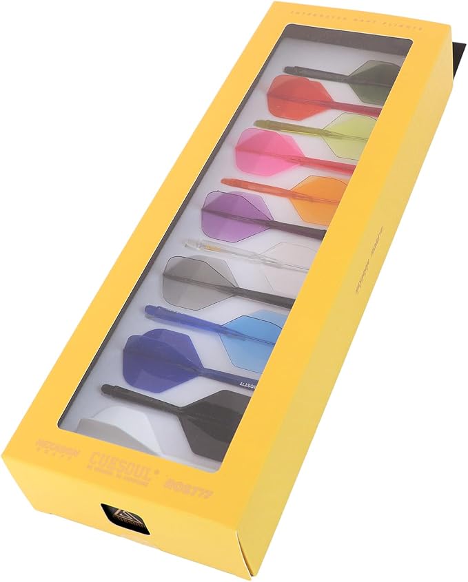 CUESOUL ROST 77 Integrated Dart Shaft and Flight Big Wing/Standard Shape Colour Collection Pack of 12 pcs