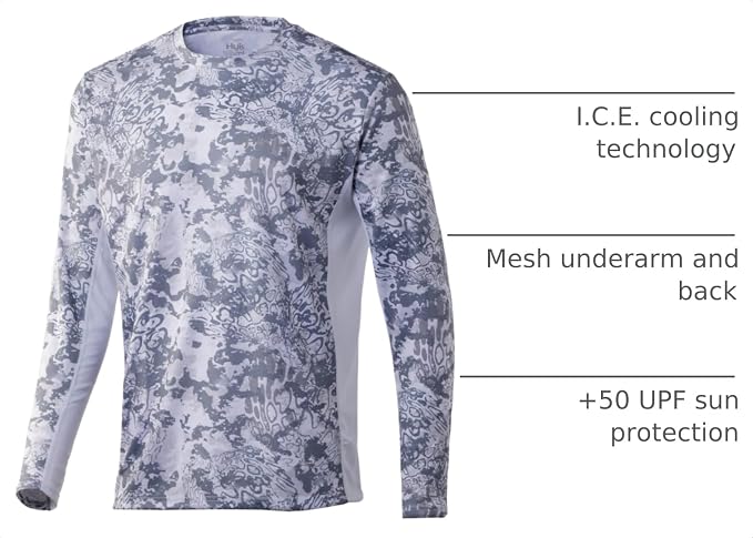 HUK Men's Icon X Long Sleeve Shirt, Performance Fishing Shirt
