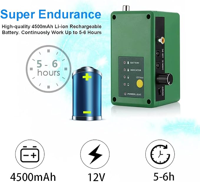 Underwater Fishing Camera with 7 Inch LCD Monitor, HD 1000 TVL Portable Fish Finder, 30Pcs Adjustable LED White Lamp Light, 30M Cable Waterproof IP68 Camera for Ice Lake Sea Boat Kayak Fishing