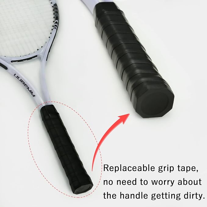 UUBEMM Tennis Rackets 2 Players Recreational for Adult,Lightweight Tennis Racquets for Beginner Student Training,Tennis Racket Set with Carrying Cover Bag,Grip Tapes,Tennis Balls