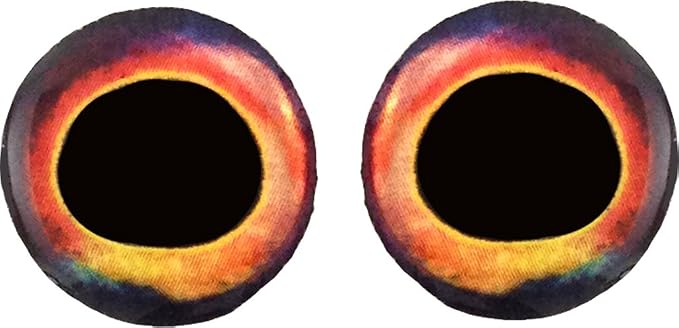 Brule 3-D Holographic Epoxy Fish Eyes (5mm-20mm) 60 Pack, Handpoured, Fishing Fly Tying Lures DIY Crafts