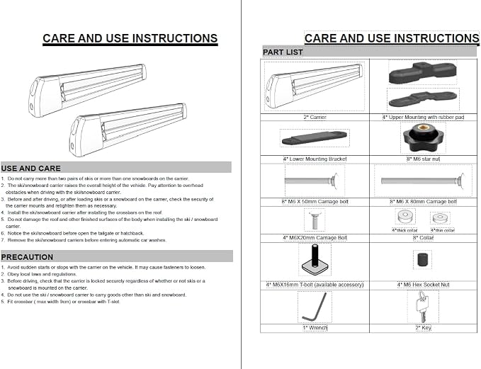 Ski Rack: Snowboard Rack, Fishing Pole Car Rack, Cross Country Ski Rack, Skate Board Rack, Kayak Paddles, Water Skies, Skate Boards.