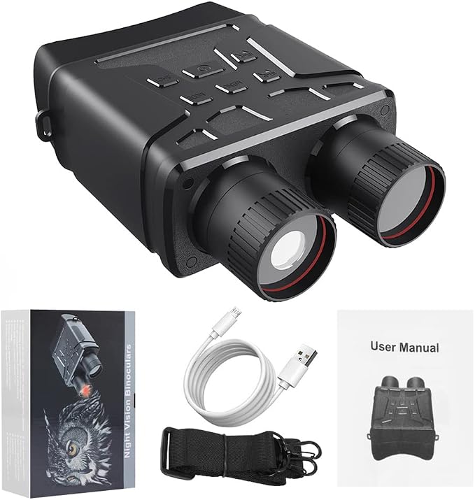 R6 Digital Night Vision Binoculars 1080p Full Infrared Night Vision Goggles for Camping Travel
