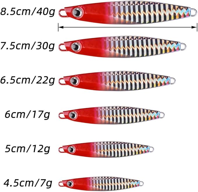 Aorace Jigging Lure Lead Fish Metal Jig Fishing Lure Paillette Knife Artificial Hard Bait Laser Body