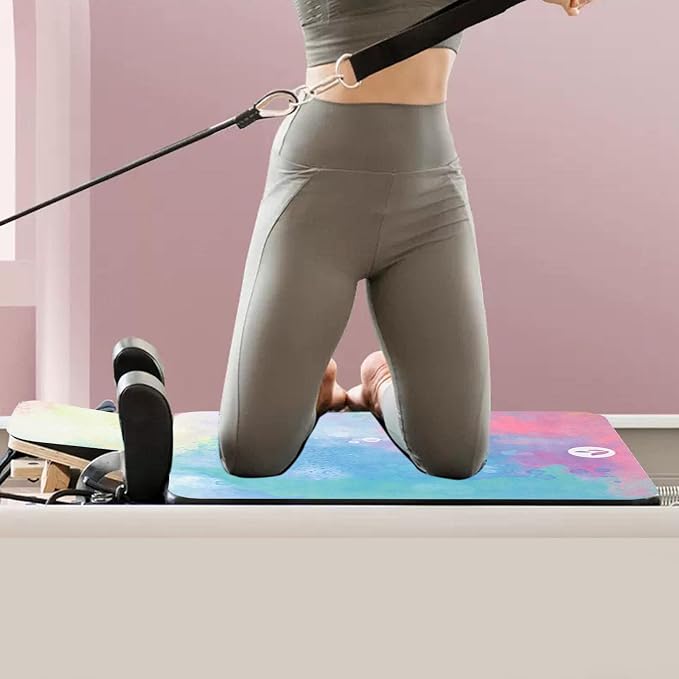 Colaxi Pilates Reformer Mat, Pilates Reformer Cover Protector Great Grip Mat Washable Mat Pilates Reformer Machine Towel for Home Body Balance