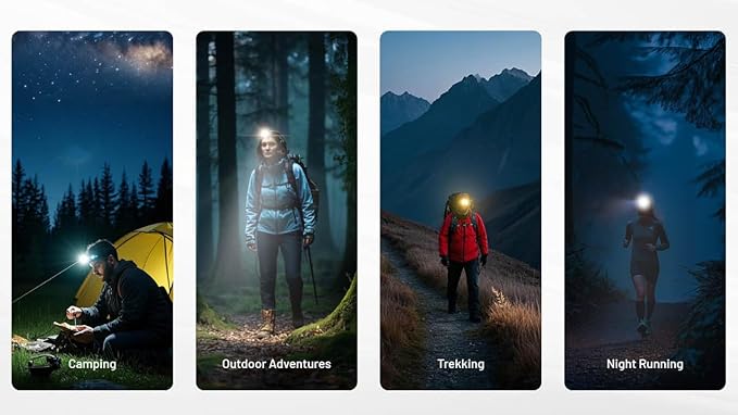 Nitecore NU25 MCT UL 400 Lumens Ultra Lightweight Headlamp, USB-C Rechargeable Sticker for Back Packing, Camping and Running