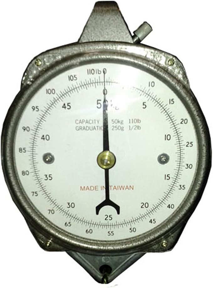 Zenport Accuzen Hanging Mechanical Dial Scale, 100-Pound, 100-lbs, silver