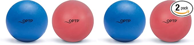 OPTP Massage Ball Set – Moderate and Firm Density Therapy Ball Set – Deep Tissue Massage Balls for Plantar Fasciitis, Sore Muscle Relief — Super Pinky Ball and Super Firm Ball (Pack of 2)