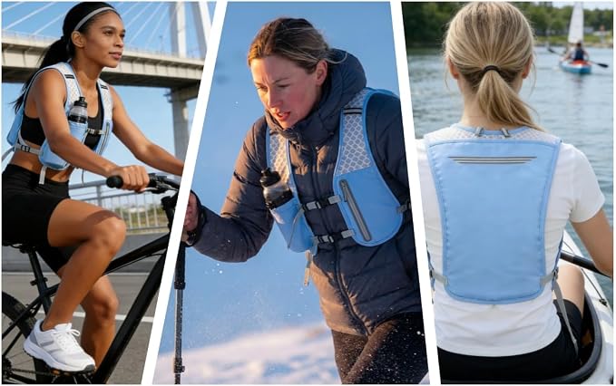 Running Vest for Women Men Hydration Backpack with 500ml Soft Flask Lightweight Water Pack