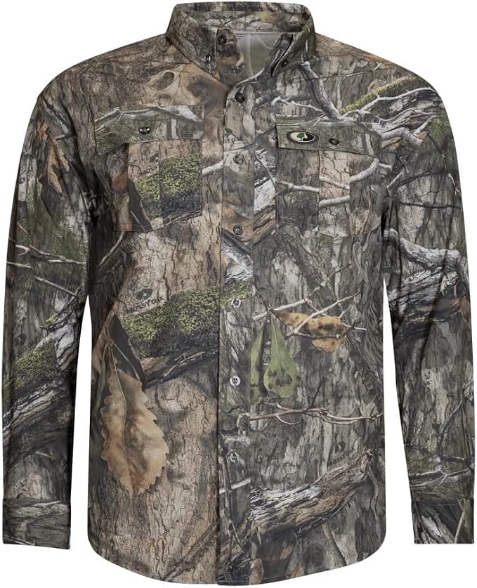 Mossy Oak Men's Men's Tibbee Technical Lightweight Camo Hunting Shirt