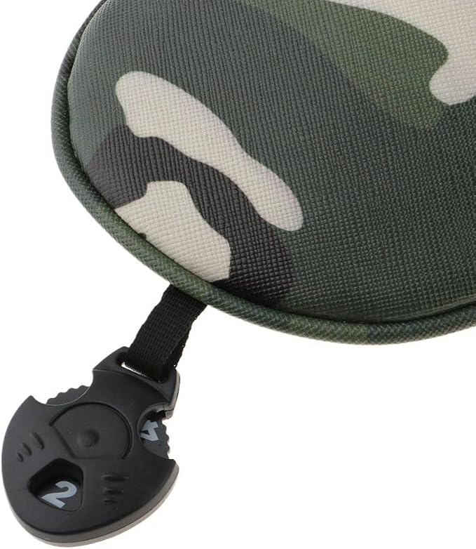 Baosity 4Pcs/Set Premium PU Camouflage Golf Head Covers No. 1 3 5 UT Wood Driver Club Protector Replacement & Interchangeable Number Tag