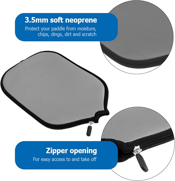 lyrlody Paddle Cover Neoprene Case Dirt Scratch Zipper Closure Fits Most Paddles