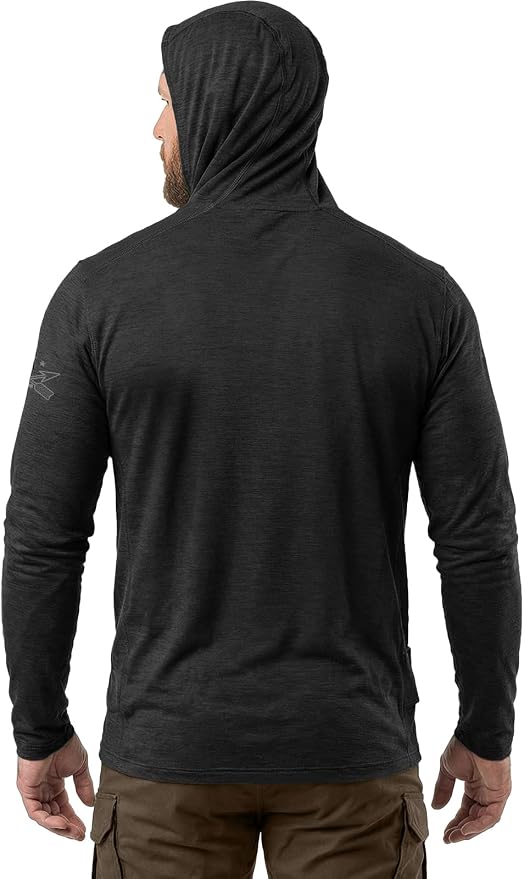 CQR Men's UPF 50+ Sun Protection Long Sleeve Quick Dry Athletic Shirts, Stretch Running Workout Hiking T-Shirts