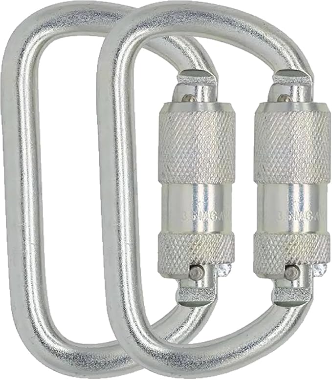 Heavy Duty Auto Locking Carabiner 30KN(6500LBS) UIAA Certified Climbing Carabiners Clips for Rock Climbing, Camping, Rappelling, Hunting, Rescue Equipment