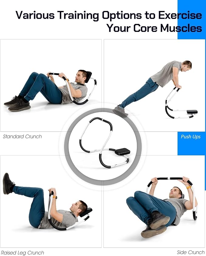Ab Machine Exercise Equipment, Portable Sit up Machine for Core Strength, Study Ab Crunch Machine, Ab Roller for Abdominal Workout Exerciser & Trainer