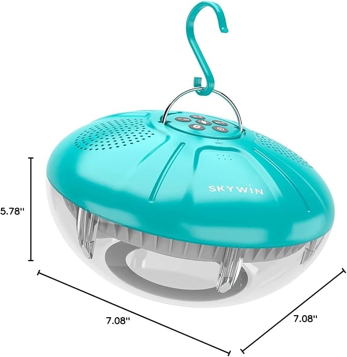 Floating Pool Speaker with Fountain & RGB Lights, 3-in-1 Bluetooth 5.4 Waterproof Speaker, IP68 Shower Speaker,Inflatable Hot Tub Accessories,10000mAh Battery,24H Playtime,Loud Stereo Outdoor Speaker