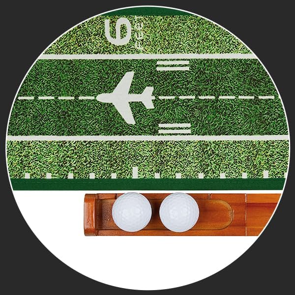 Kalramay Putting Green Indoor Golf Putting Mat – Easy to Assemble with Automatic Ball Return, Wrinkle-Free Close to Real Green Speed, Suitable for Office, Recreation Room, Patio – Ideal Gift