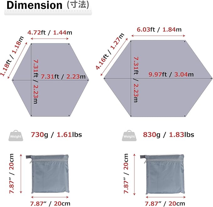 Azarxis Hammock Camping Tarp Rain Fly, Waterproof Tent Shelter Awning Sunshade Cloth Picnic Mat for Outdoor Hiking Beach Backpacking - Included Guy Lines & Stakes