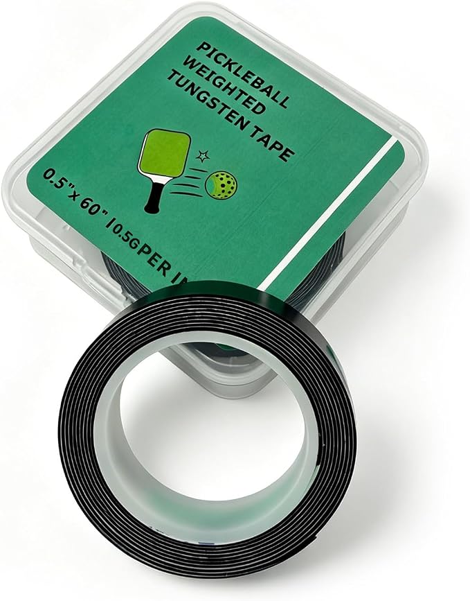 Tungsten Weight Tuning Tape, 60 Inch High Density Balance Strip, 0.5g/in & 1g/in Two Density Options, Non-Toxic Strong Adhesive Weight Strip for Pickleball Paddles, Golf Clubs & Tennis Rackets