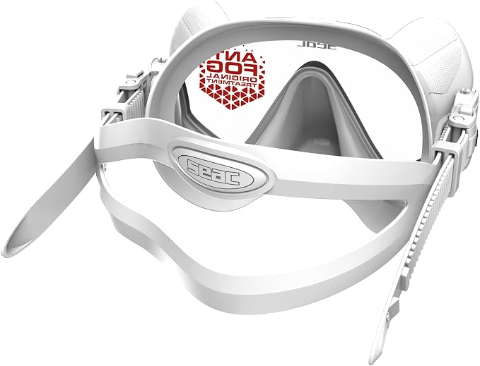 SEAC Pura – Frameless Single-Lens Silicone Diving Mask | Antifog Low Volume Mask for Diving and Snorkeling with 3D Buckle