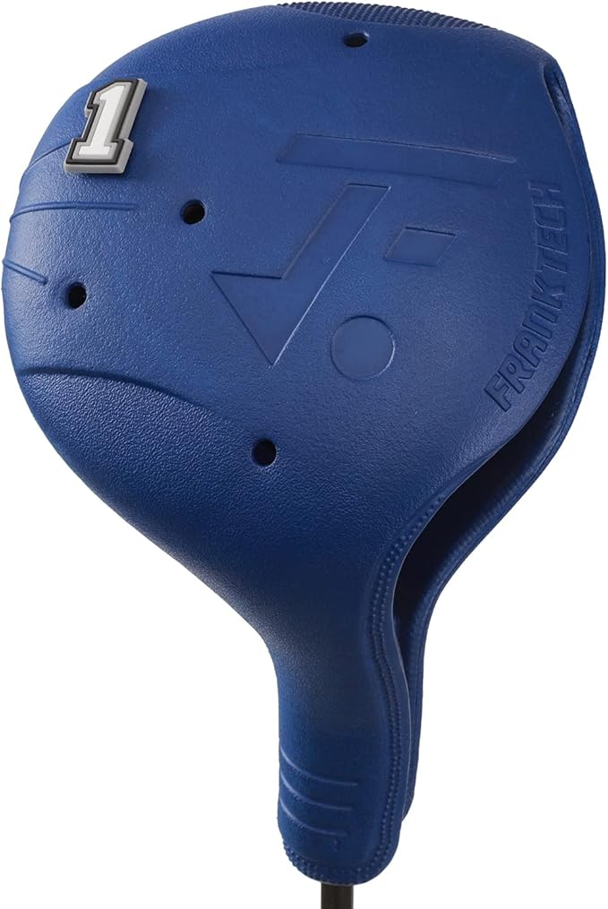 Snap-On Golf Club Covers for Right-Handed Golf Clubs, Easy On Off in 1 Second, Fits 460cc Drivers, Washable EVA Plastic with Shaft Lock, DIY Pins for Customization