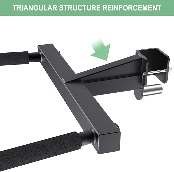 SELEWARE Squat Rack Attachment, Y-Shaped Dip Bar Attachment, Nordic Hamstring Curl Attachment and Lever Arms for 2x2 or 3x3 Power Rack with 5/8" or 1" Hole, Power Cage Accessories for Home Gym