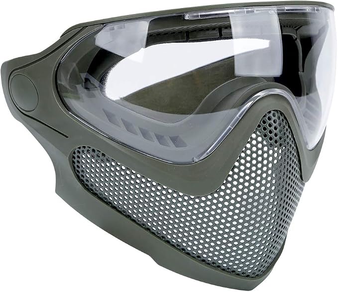 ATAIRSOFT 2 Modes Airsoft Mask Full Face Tactical Safety Protective Mask Anti-Fog Goggles Set with 3 Interchangable Lens