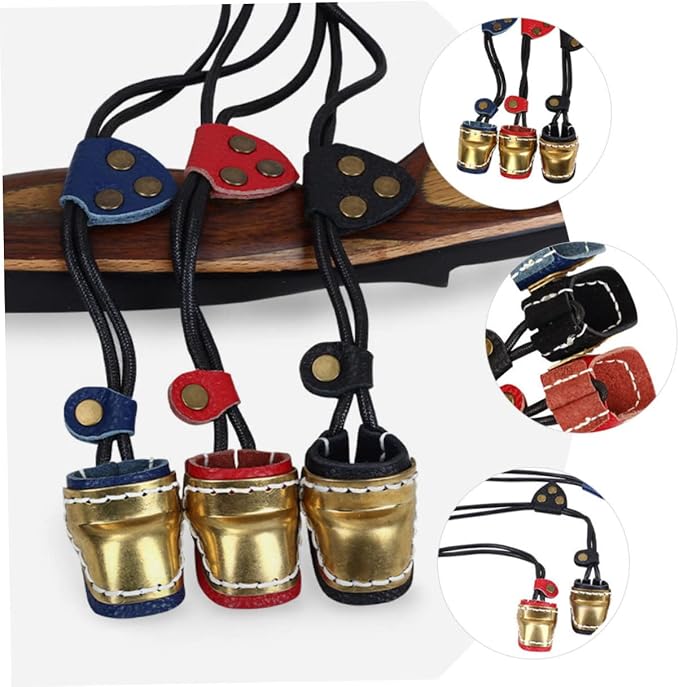 BESPORTBLE 2pcs Guard Sleeve Bow Fingers Outdoor Cover Finger Protection Right Archery Copper for Shooting