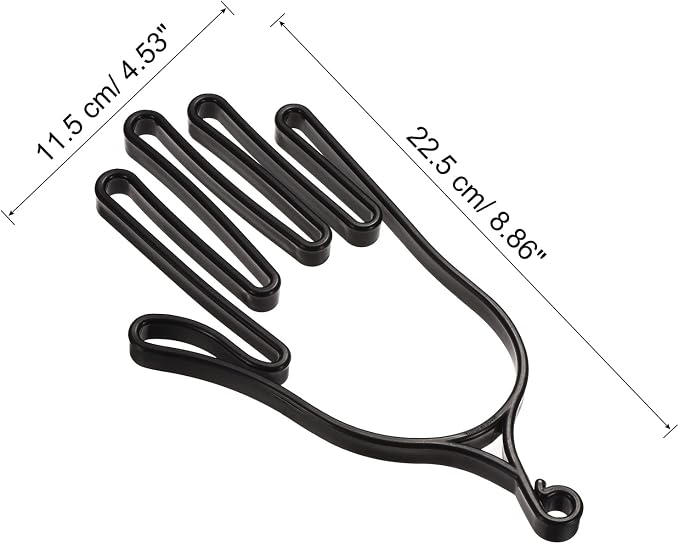 PATIKIL Golf Gloves Stretcher, 4 Pack Plastic Keeper Support Rack Holder Dryer Hanger Frame for Sports Gloves Maintenance, Black