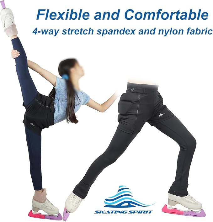 Skating Spirit Zip-on Zip-Off Padded Shorts Protective Crash Pants Tailbone Hip Butt Pad for Skating Skateboarding Skiing