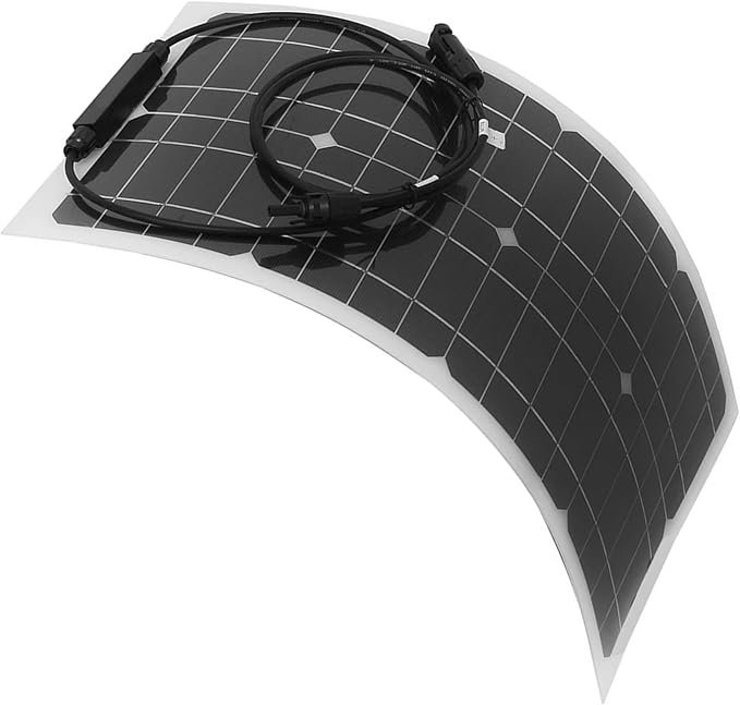 FECAMOS 100W Portable Solar Panel, Lightweight 100 Watt Solar Panel Flexible Outdoor Power Supply for RV