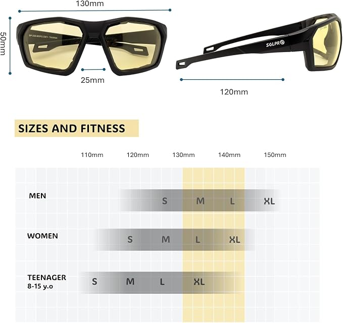 ANSI Z87.1+ Safety Sunglasses, Impact Resistant with EVA Foam, Anti-Fog Windproof for MTB, Cycling, Shooting, Work