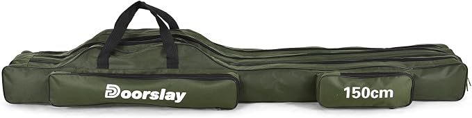 Fishing Rod Case Three Layers Oxford Portable Folding Fishing Pole Bag Outdoor Waterproof Tackle Storage Travel Bags Fishing Rod Bag