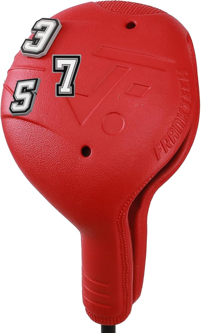 Snap-On Golf Club Covers for Right-Handed Golf Clubs, Easy On Off in 1 Second, Fits 460cc Drivers, Washable EVA Plastic with Shaft Lock, DIY Pins for Customization