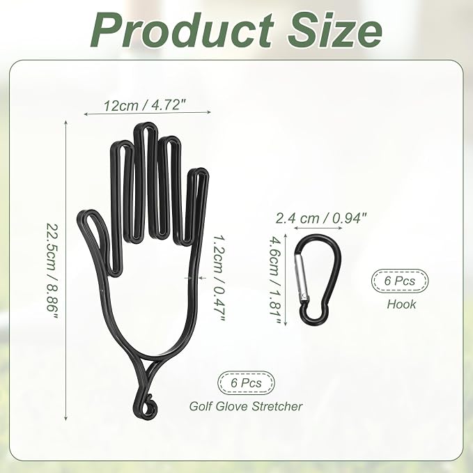 PATIKIL Golf Gloves Stretcher, Plastic Keeper Support Rack Holder Dryer Hanger Frame with Hanging Hooks for Men Women Sports Gloves Maintenance