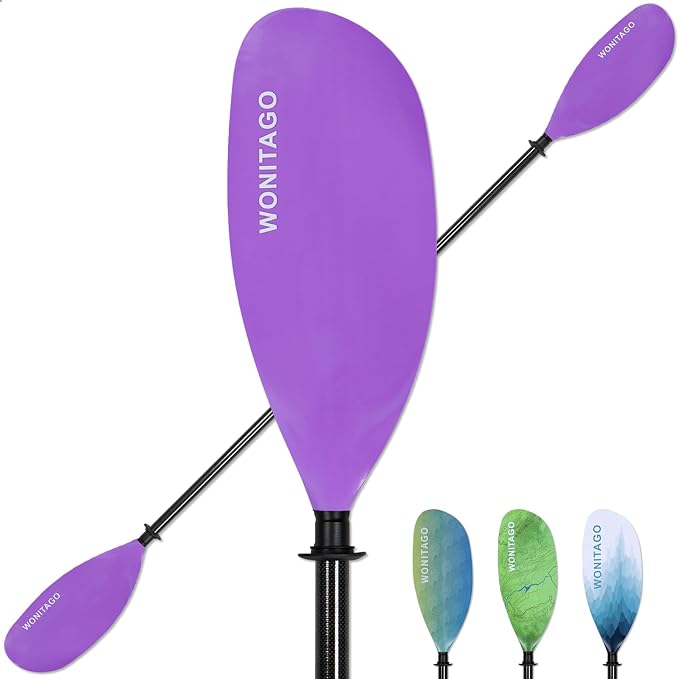 Kayak Paddle Carbon Fiber Shaft and Reinforced Nylon Blade, Adjustable Kayaking Oars, 3 Piece, 230-250 cm/90-98 Inches,210-230 cm/82-90 inches