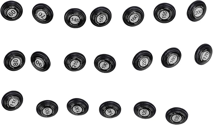RiToEasysports Golf Club Distance Markers 20 Pack Golf Ball Markers with Instant Distance Guidance Easy Attachment Universal Fit for Training Course Management