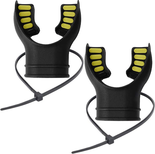 Scuba Diving Mouthpiece, Silicone Snorkel Mouthpiece Regulator Replacement with Regulator Tie Fits Most Standard Regulators Scuba Diving Accessories, Orange/Black/Yellow/Green