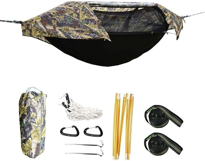 3 in 1 Hammock with Mosquito Net and Rain Fly Outdoor Hammocks Tents for Camping Backpacking Hiking