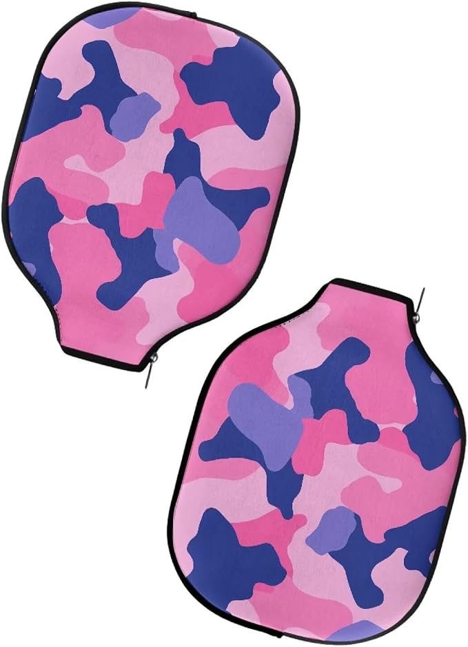 Blue Camo Corgi Pattern Print Pickleball Paddle Covers Only Paddles Holder Sleeve Fits Most Rackets