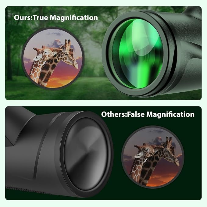 Monocular Telescope 80 x 100 High Powered Monoculars for Adults with Tripod, Monocular for Smartphone Suitable for Bird Watching Larger Vision Monoculars for Adults with BAK4 Prism & FMC Lens Green