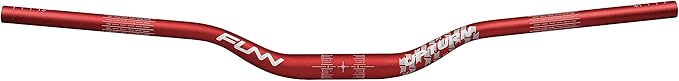 Funn Upturn High-Rise Mountain Bike Handlebar with Bar Clamp 31.8mm and Width 785mm, Durable and Lightweight Alloy Riser Handlebar for MTB and BMX Bike, Rise 40mm MTB Handlebar (Red)