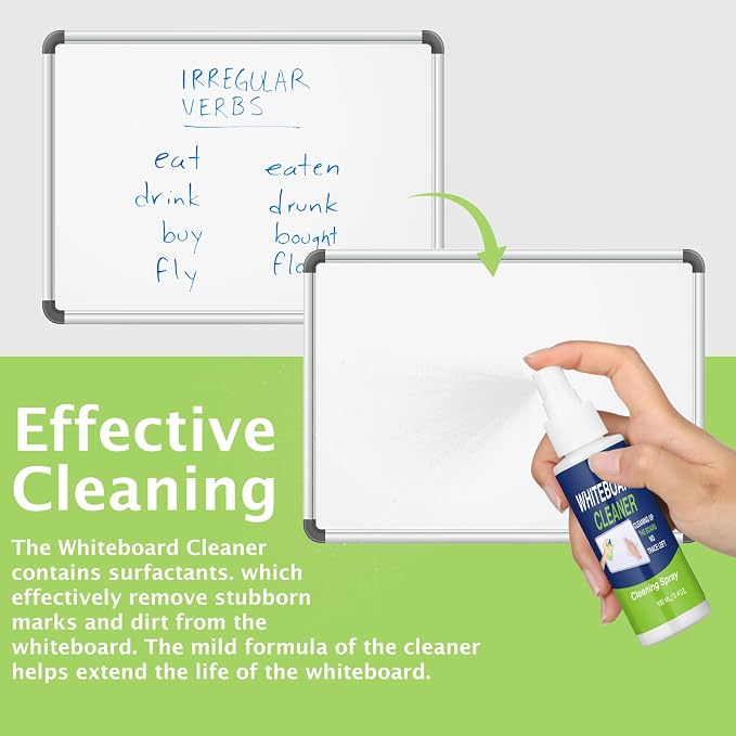 Fuyoooo 12 Pcs Whiteboard Spray Cleaner 3.4 oz Dry Erase Board Cleaner Removes for Whiteboard Chalkboard Office Classroom Accessories