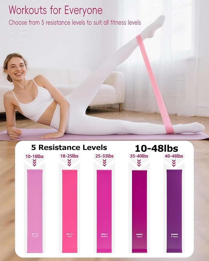 KABCON Pilates Kit for Home, Women Beginners Workout Essentials Set | 13" Ring, 9.8" Ball, Resistance Bands & Guide, 13/14/16 PCS Compact Pilates Equipment