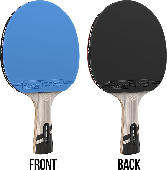 PRO-SPIN Ping Pong Paddles – ITTF Approved Professional Table Tennis Rackets with Carbon Fiber for Superior Control | 7-Ply Blade, Premium Rubber, 2.0mm Sponge