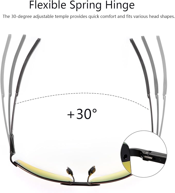 Polarized Photochromic Sunglasses for Men - UV Protection and Lightweight Sun Glasses for Driving Fishing