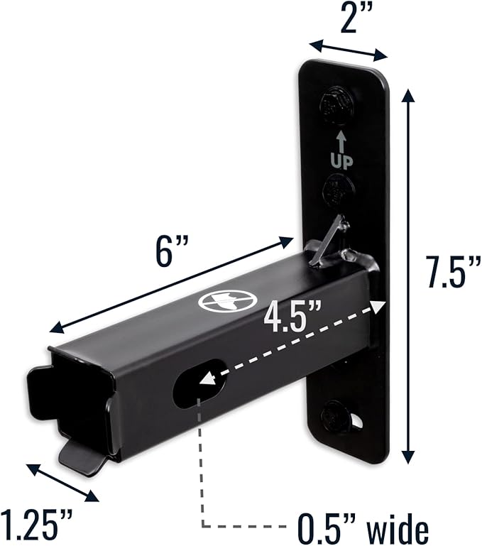 StoreYourBoard Hitch Wall Mount, Bike and Cargo Rack Hanging Garage Organizer, Trailer Hitch Receiver Storage, Holds Max 175 lbs (1.25 inch)