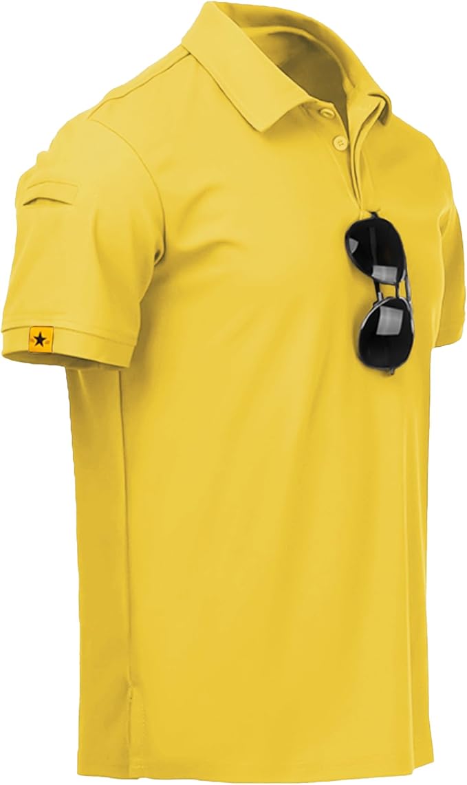 ZITY Mens Polo Shirt Short Sleeve Sports Tactical T-Shirt Athletic Golf Polos Daily Casual Stylish Collared Shirts for Men